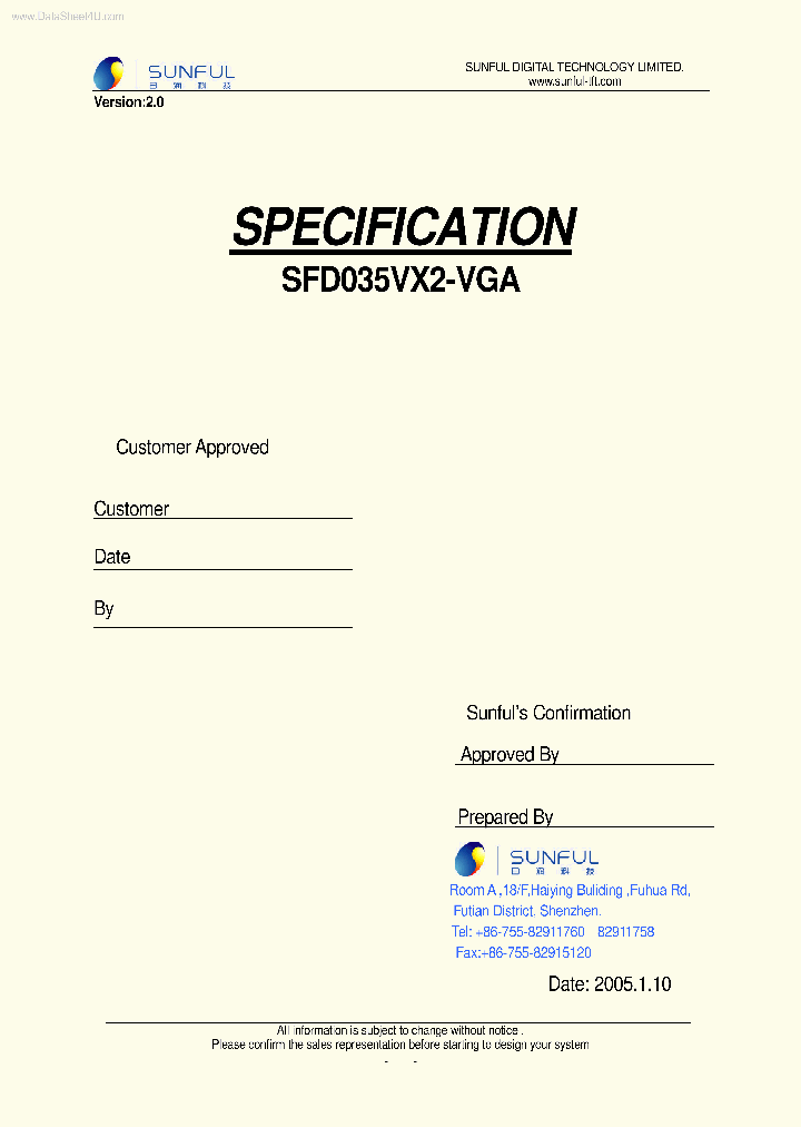 SFD035VX2-VGA_1248811.PDF Datasheet