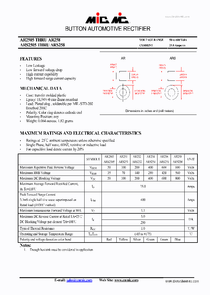 ARS2505_1289796.PDF Datasheet