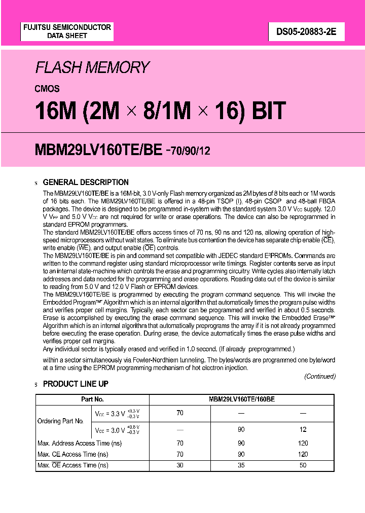 MBM29LV160TE12TR_1431784.PDF Datasheet