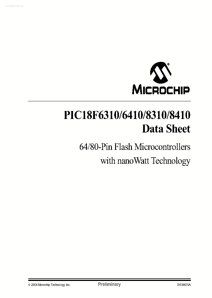 PIC18F8410_1297902.PDF Datasheet