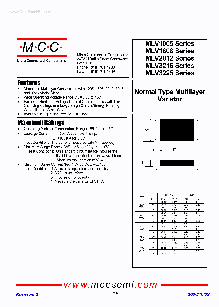 MLV2012_1408550.PDF Datasheet