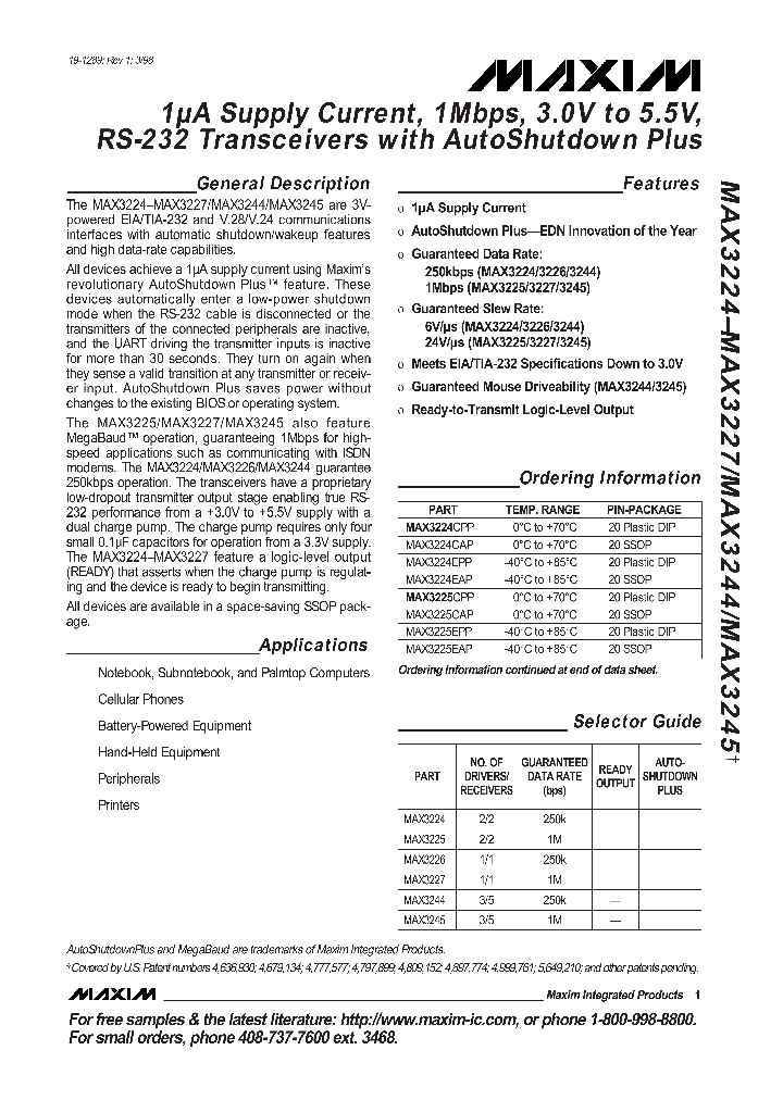 MAX3224EAP_1452087.PDF Datasheet