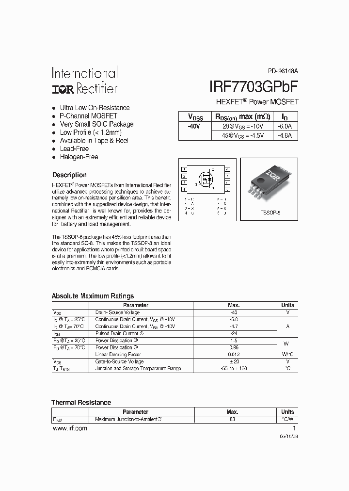 IRF7702GPBF_1456526.PDF Datasheet