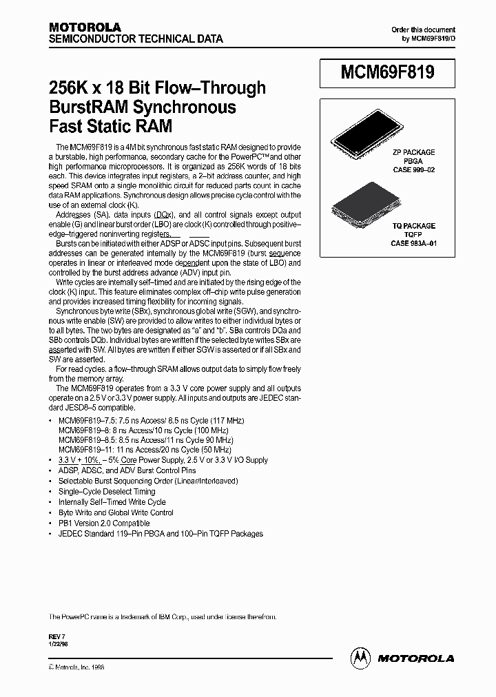MCM69F819TQ85_840279.PDF Datasheet