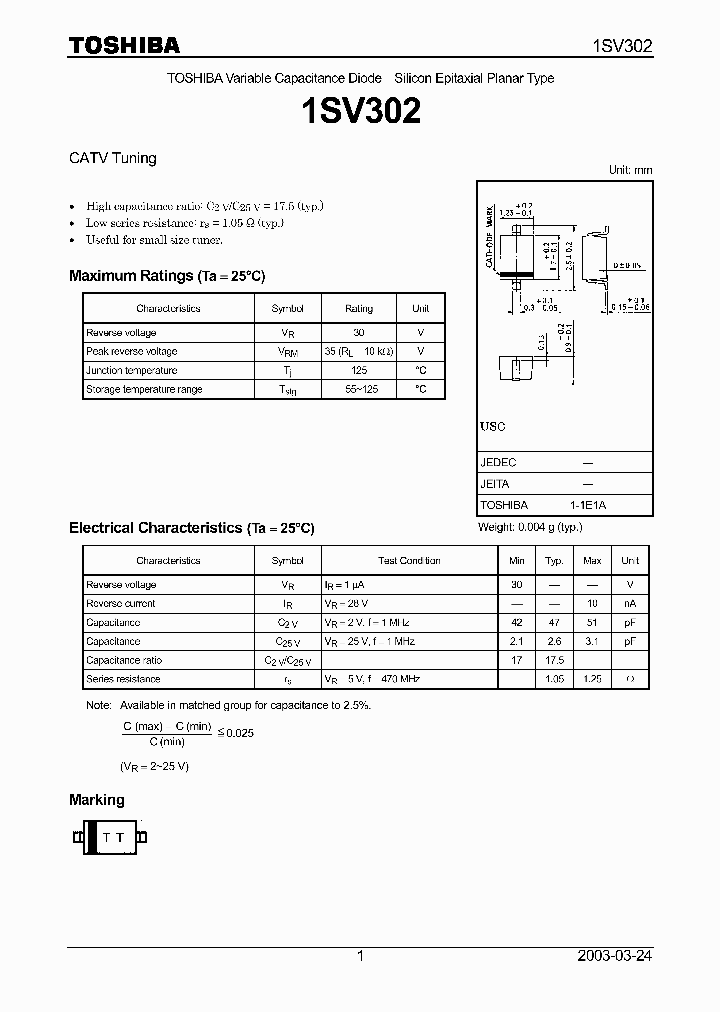 1SV302_1485193.PDF Datasheet