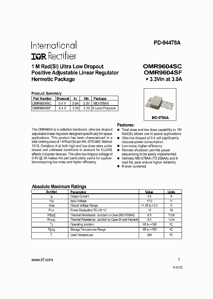 OMR9604SC_1485855.PDF Datasheet