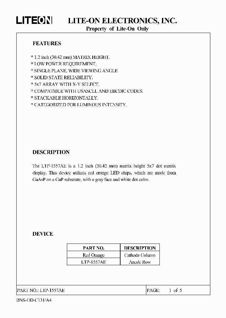 LTP-1557AE_1493869.PDF Datasheet