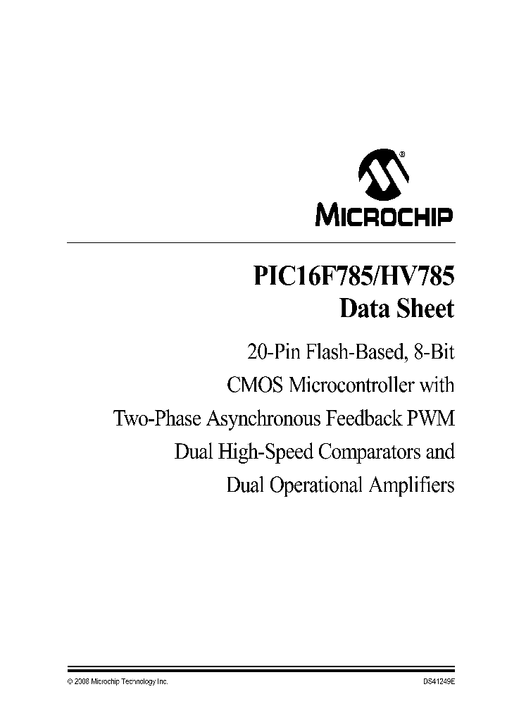 PIC16HV785T-EML_1500460.PDF Datasheet