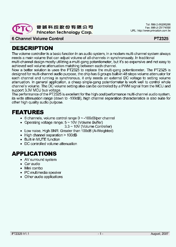 PT2325-DL_852130.PDF Datasheet