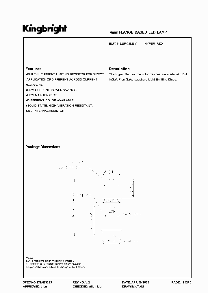 BLF041SURCE28V_855782.PDF Datasheet