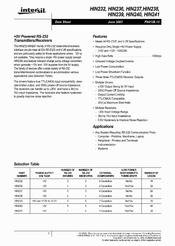 HIN236E_1526711.PDF Datasheet