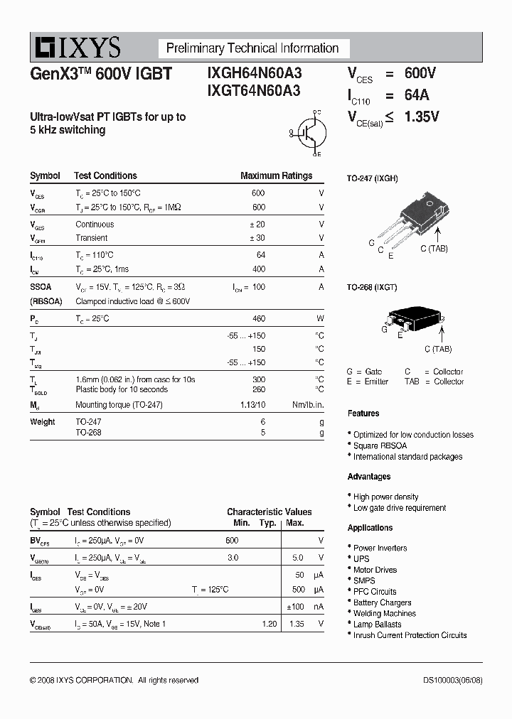 IXGH64N60A3_1527472.PDF Datasheet