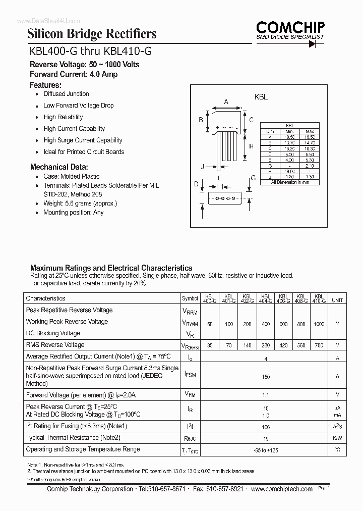 KBL400-G_1542043.PDF Datasheet