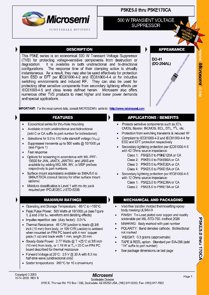 P5KE16CA_1544542.PDF Datasheet