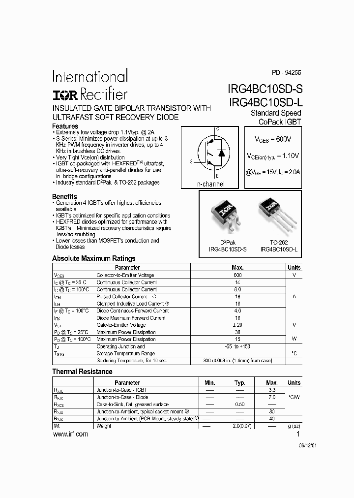 IRG4BC10SD-L_1542343.PDF Datasheet