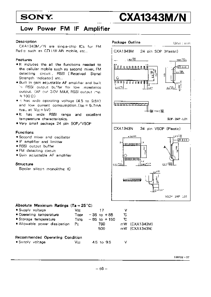 CXA1343M_863342.PDF Datasheet