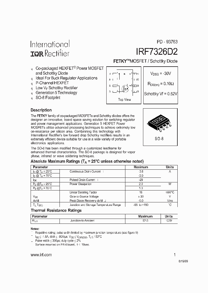 IRF7326D2_1550015.PDF Datasheet