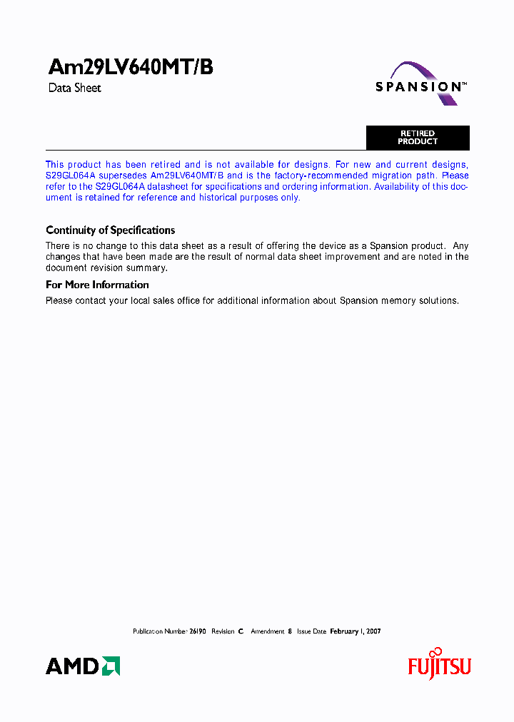 AM29LV640MB100REF_1552324.PDF Datasheet