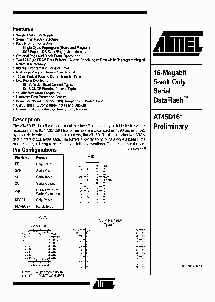 AT45D161-JC_866717.PDF Datasheet