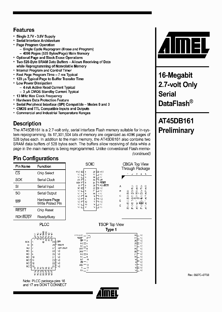 AT45DB161-JC_866723.PDF Datasheet