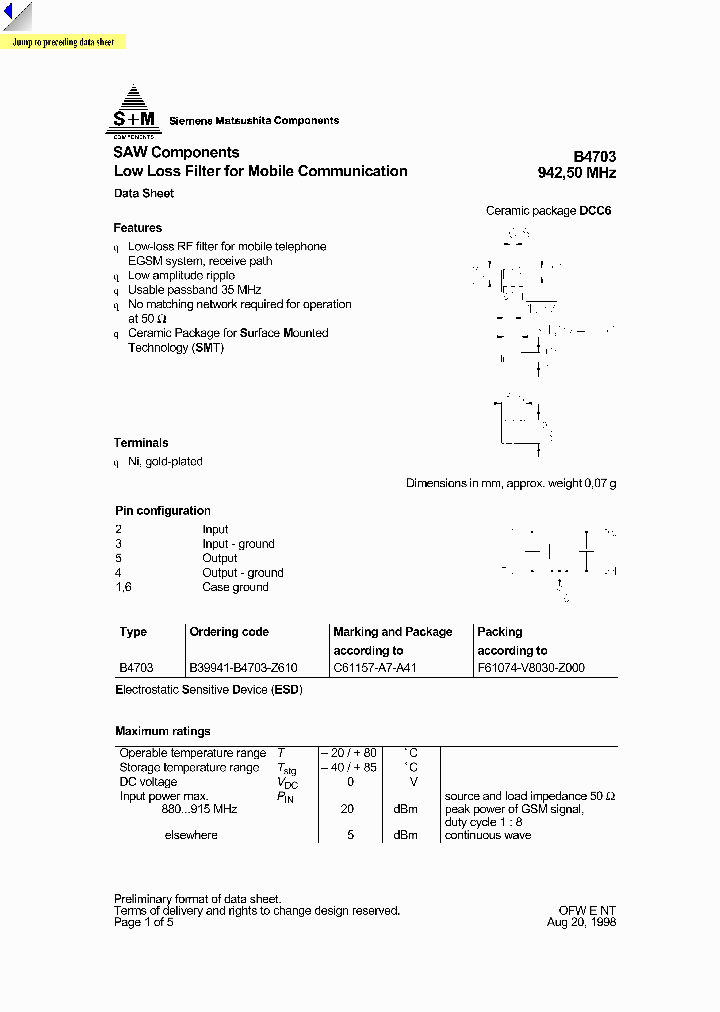 B4703_871834.PDF Datasheet