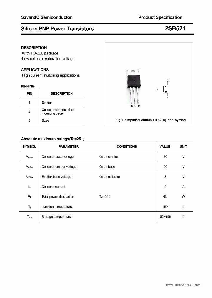 2SB521_1560708.PDF Datasheet