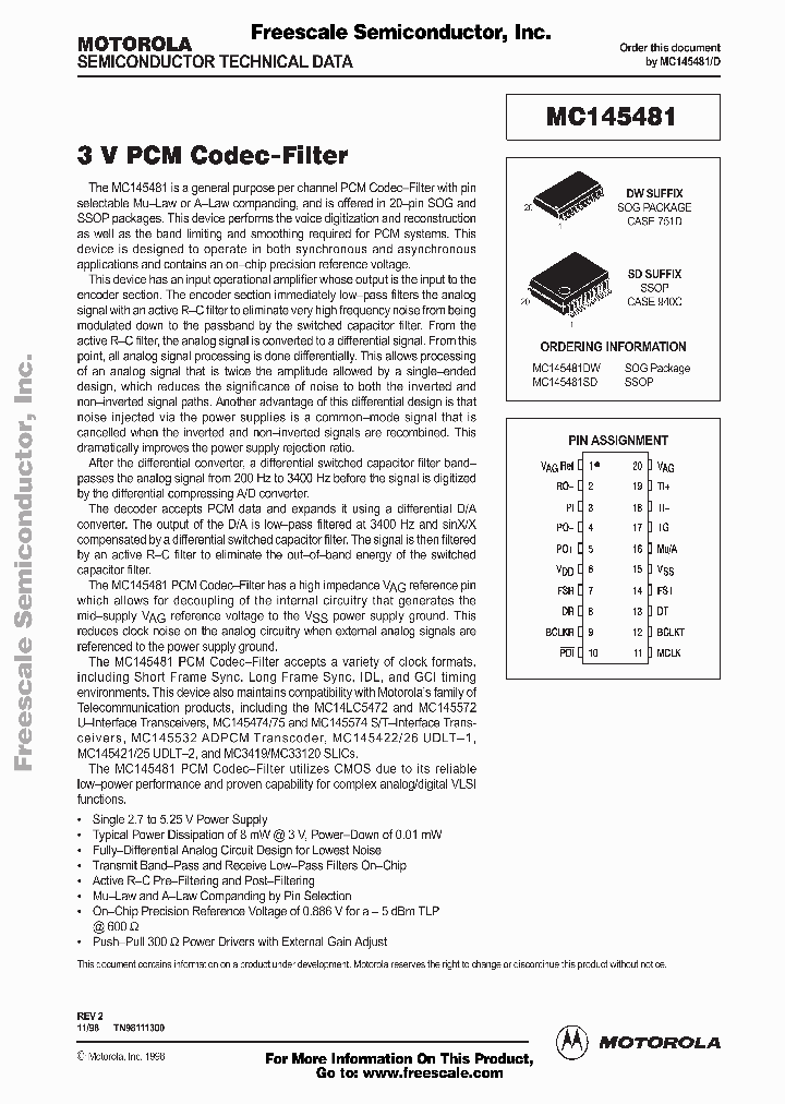 MC145481_1559202.PDF Datasheet