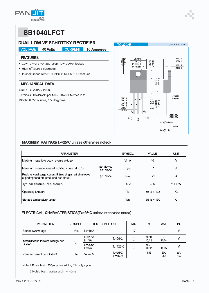 SB1040LFCT_1580310.PDF Datasheet
