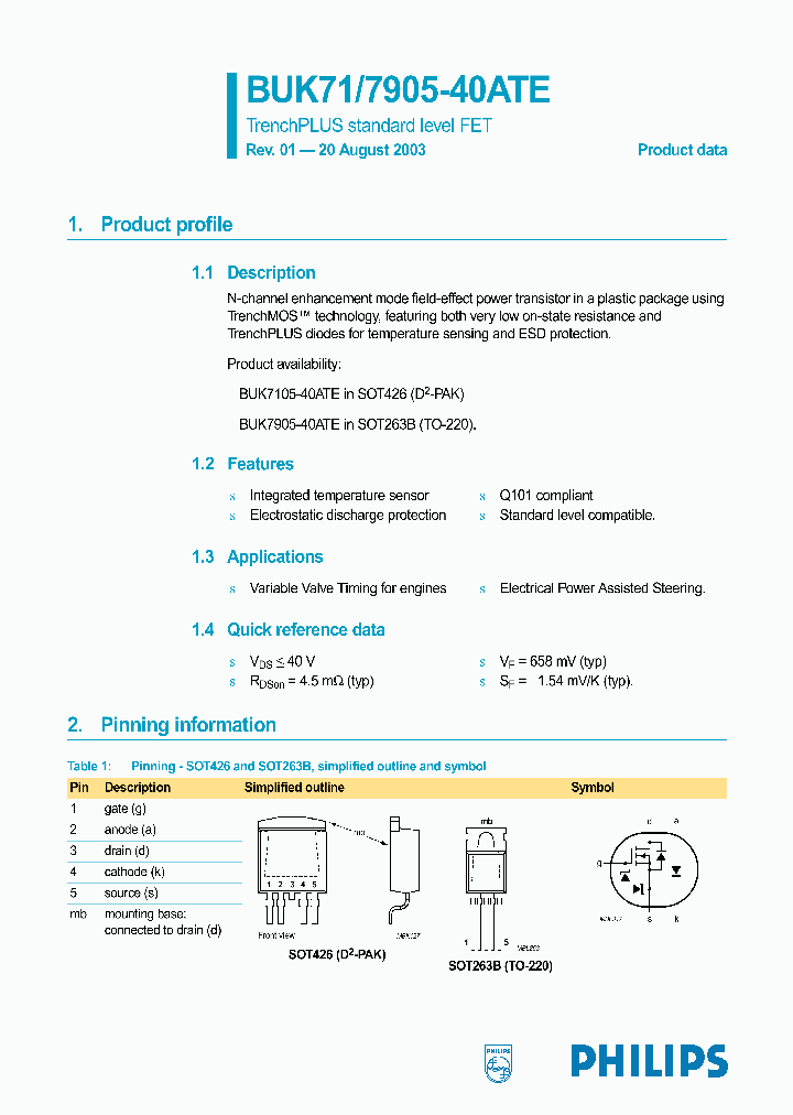 BUK7105-40ATE_1573152.PDF Datasheet