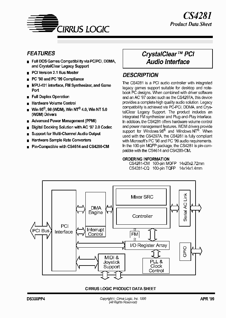 CS4281_880706.PDF Datasheet