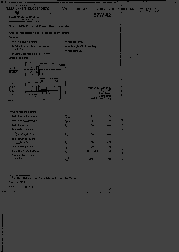 BPW42_889114.PDF Datasheet