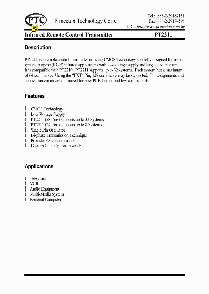 PT2211_887956.PDF Datasheet