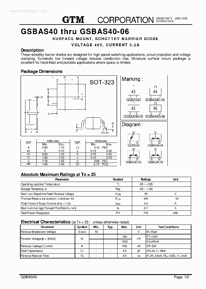 GSBAS40_1578414.PDF Datasheet