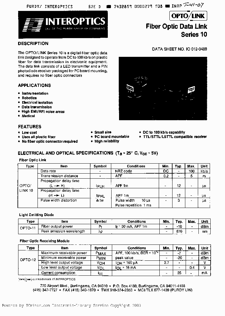 OPTO12_915809.PDF Datasheet
