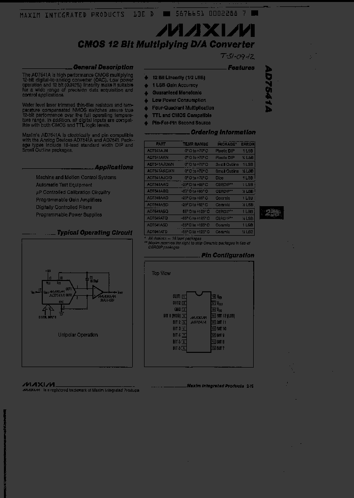 AD7541ATD_913646.PDF Datasheet