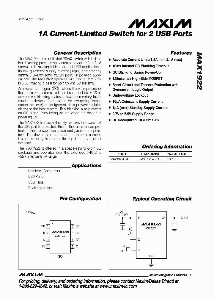 MAX1922_927755.PDF Datasheet