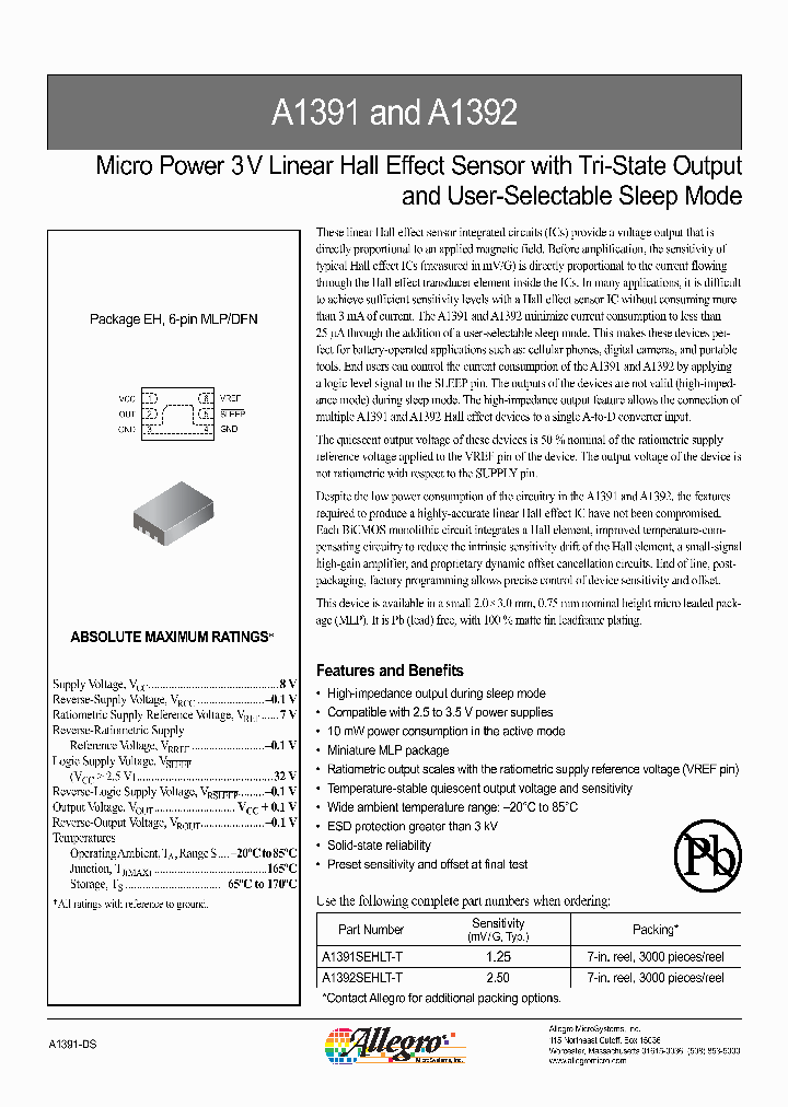 A1392_930272.PDF Datasheet