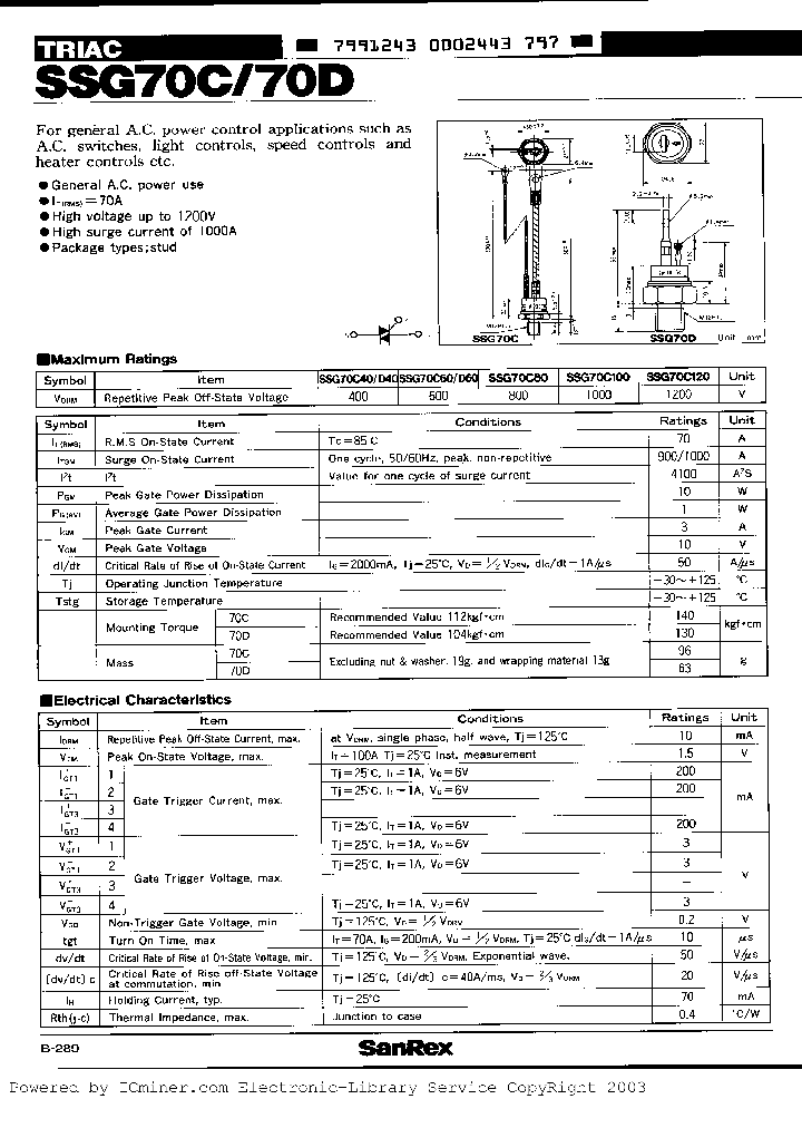 SSG70C60_929657.PDF Datasheet