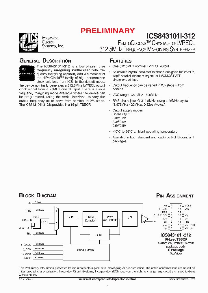 ICS843101I-312_934222.PDF Datasheet