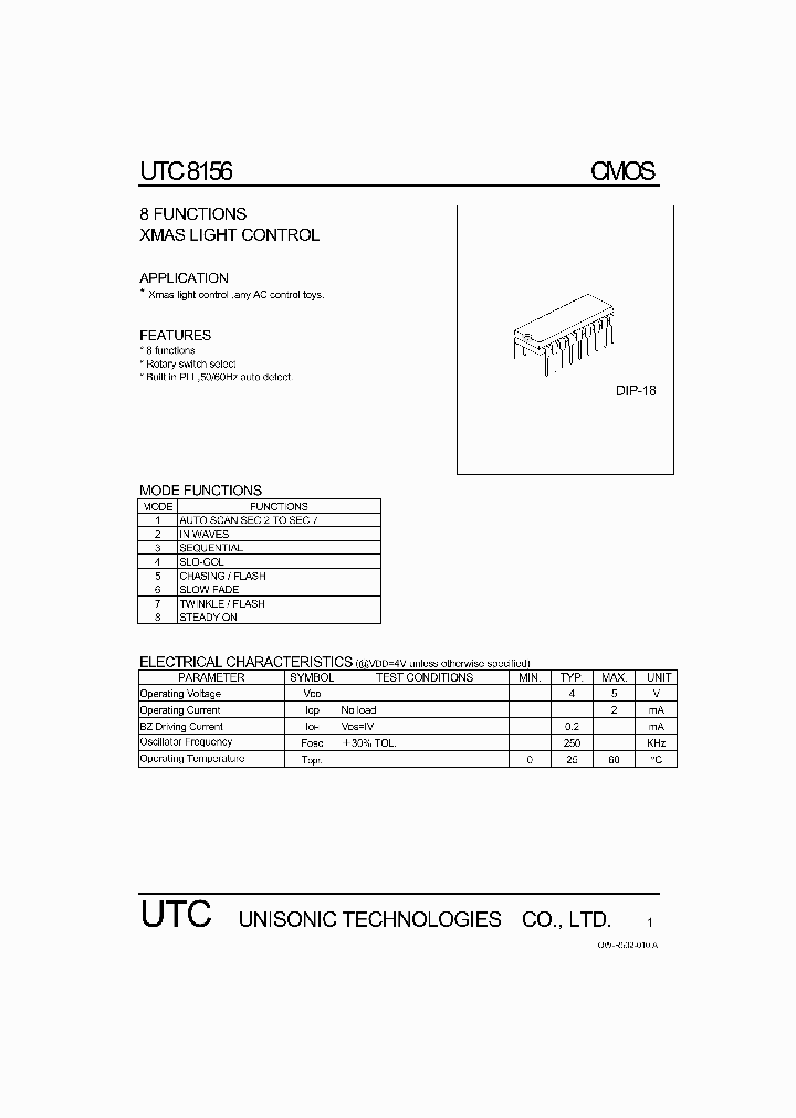 UTC8156_930607.PDF Datasheet