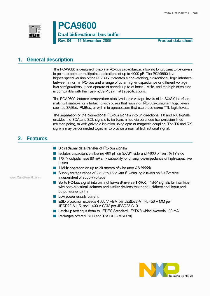 PCA9600_1599354.PDF Datasheet