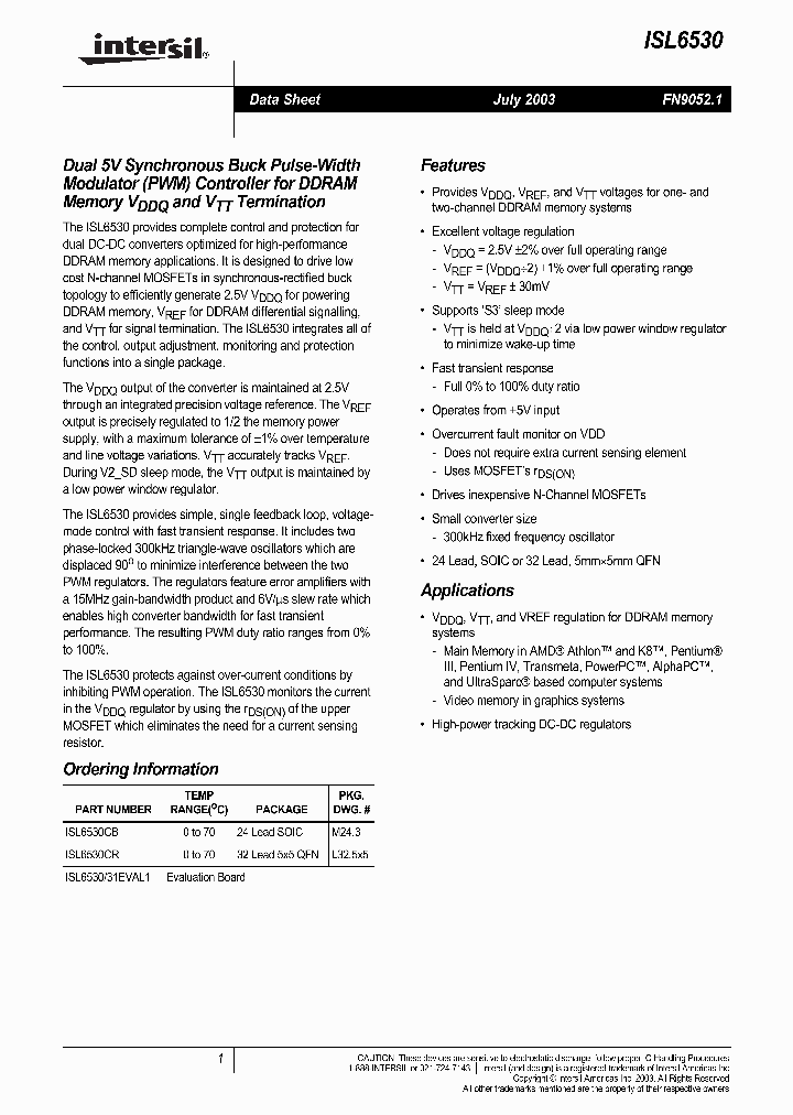 ISL6530_1605883.PDF Datasheet