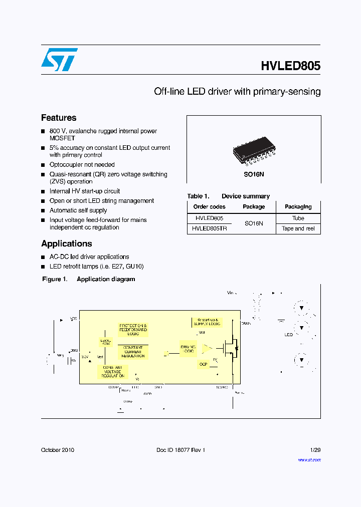 HVLED805TR_975229.PDF Datasheet