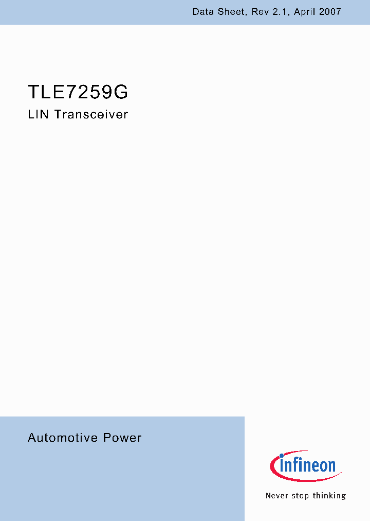 TLE7259G07_1610620.PDF Datasheet
