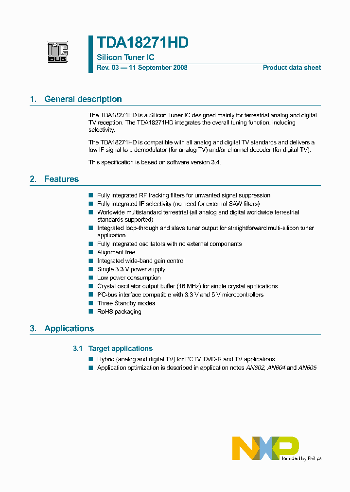 TDA18271HDC2_1612469.PDF Datasheet
