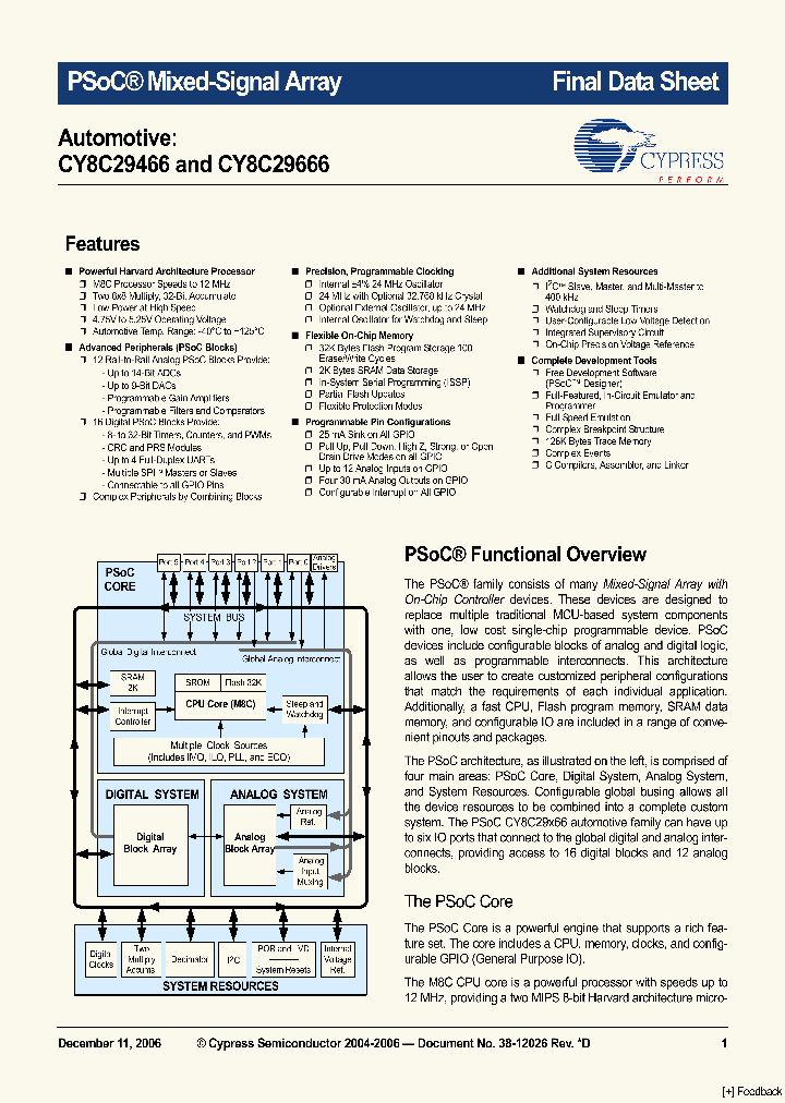CY8C29666-12PVXE_1614575.PDF Datasheet