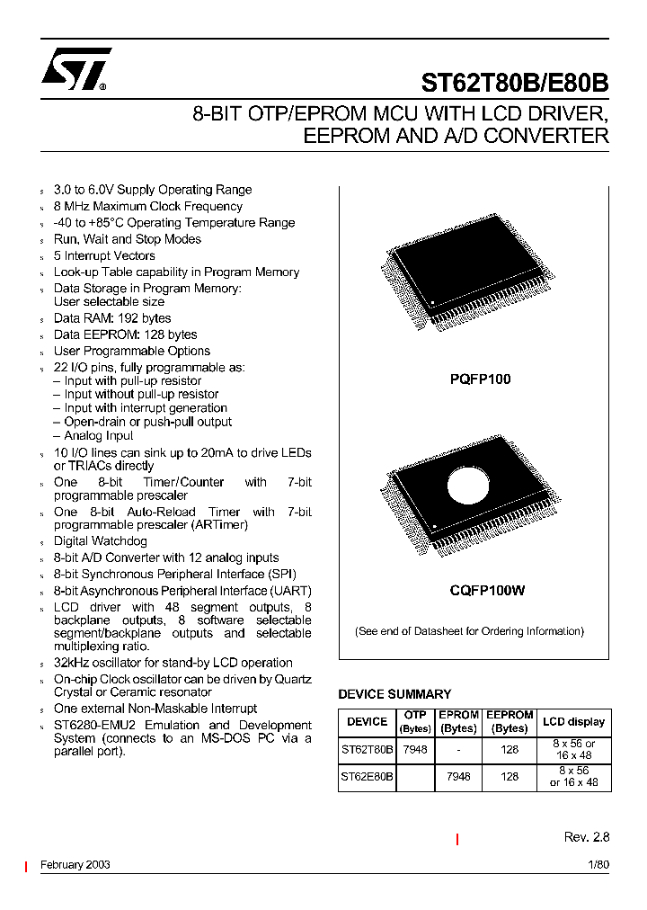 ST62T80B_1619427.PDF Datasheet