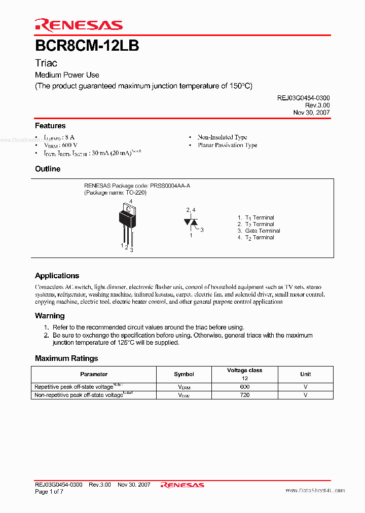 BCR8CM-12LB_1604402.PDF Datasheet
