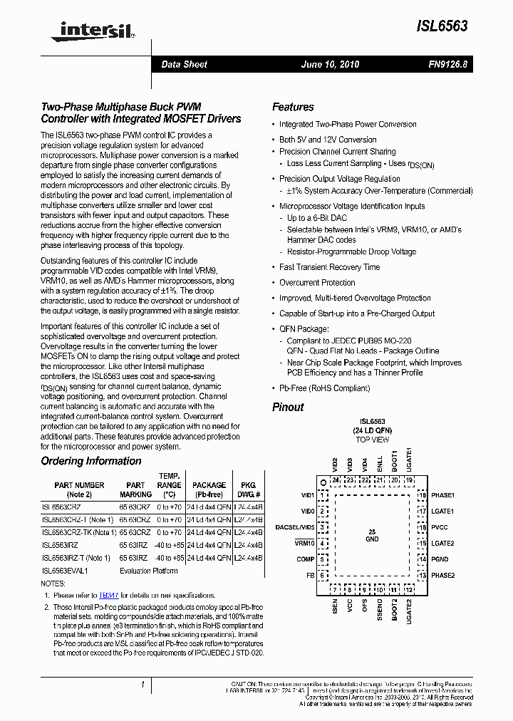 ISL6563_1627712.PDF Datasheet