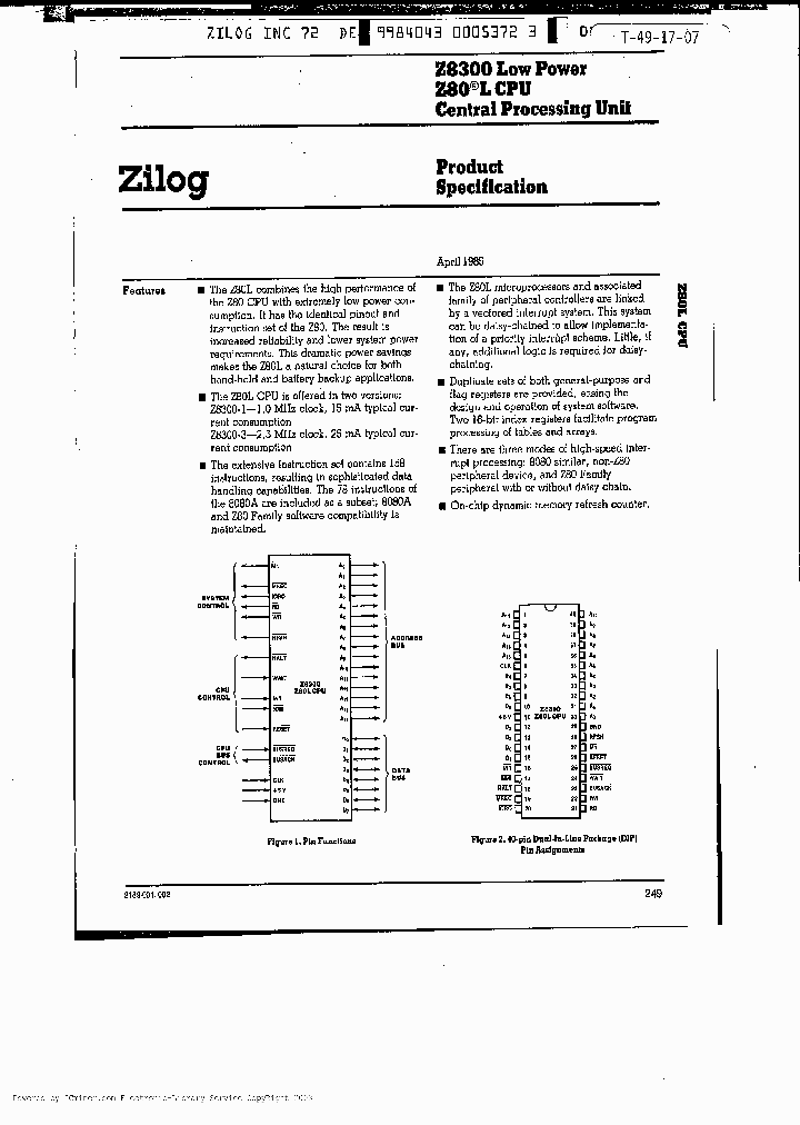 Z8300-3PS_1018362.PDF Datasheet